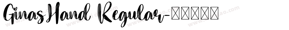 GinasHand Regular字体转换